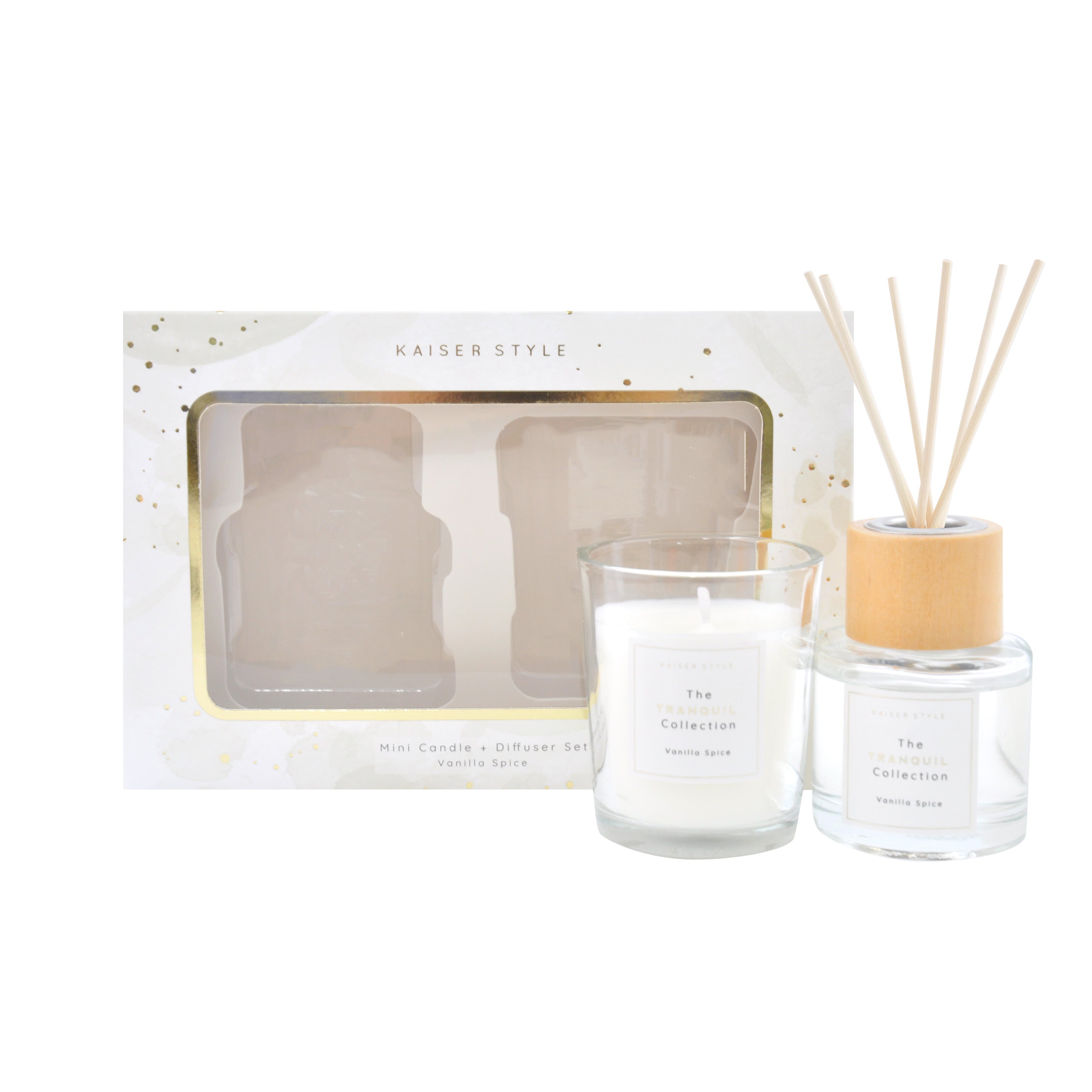 Tranquil Candle & Diffuser Set - VANILLA SPICE